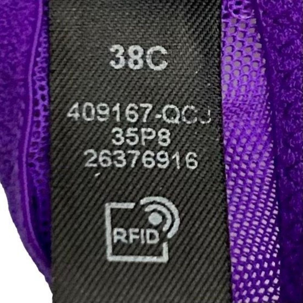 NWOT Victoria Secret 38C Bling Strap Purple Lace Push-Up Underwire Bra - Picture 11 of 11